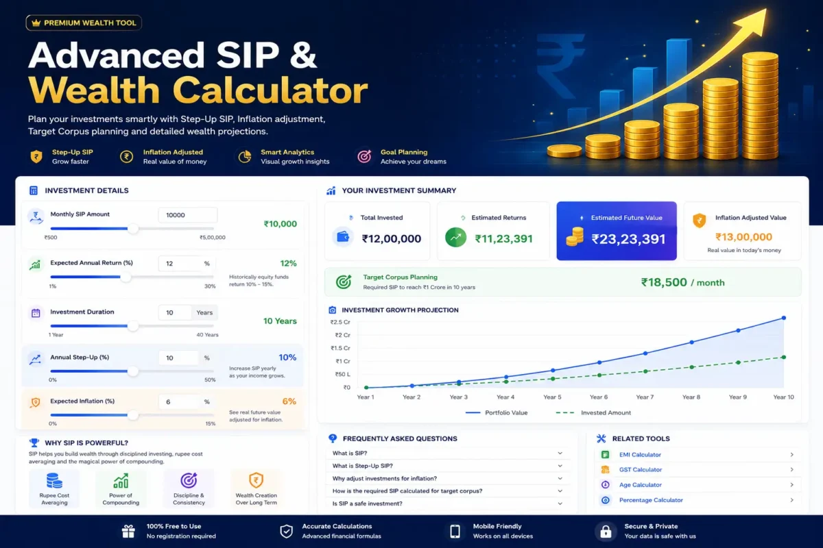 Free Sip Calculator Online With Step-Up &Amp; Inflation