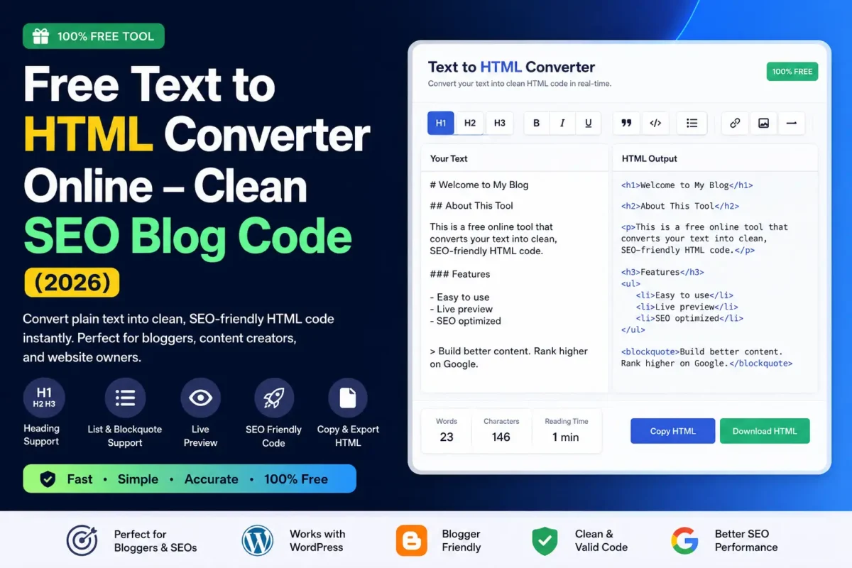 Free Text To Html Converter