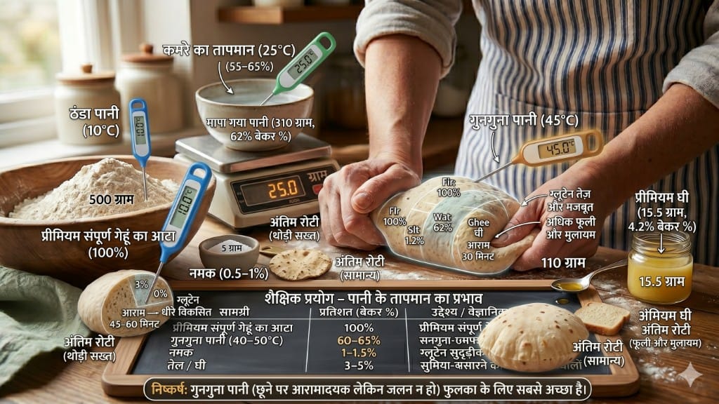 हाइड्रेशन अनुपात और पानी के तापमान का प्रभाव