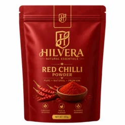 Hilvera Red Chilli Powder 100g premium stand-up pouch packing.