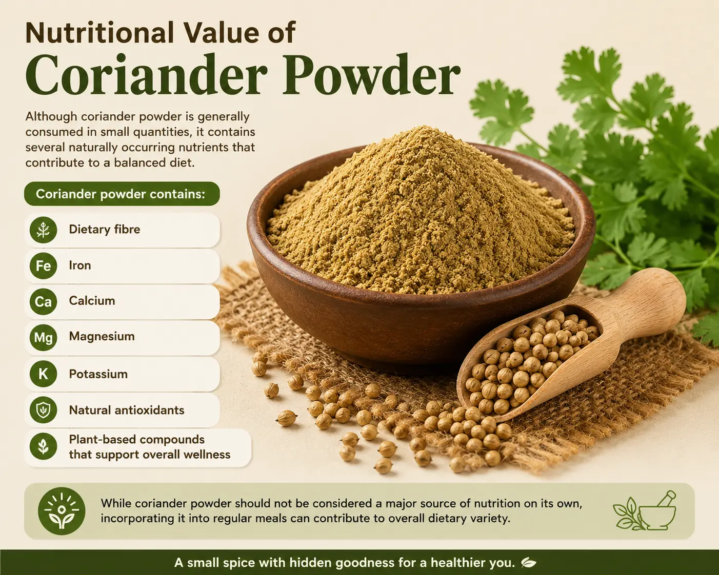 Nutritional Value Of Coriander Powde