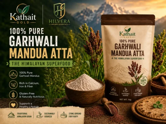 Kathait Gold 100% Pure Garhwali Mandua Atta – Himalayan Superfood Made From Premium Finger Millet Grown In The Garhwal Region Of Uttarakhand