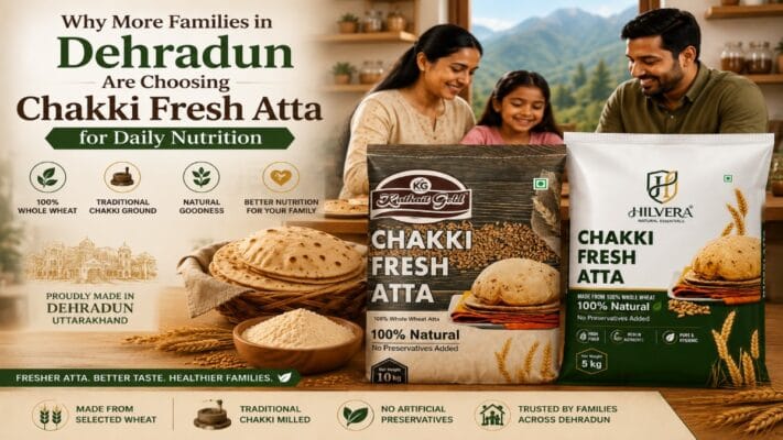 Kathait Gold Chakki Fresh Atta In Dehradun Made From Quality Wheat Grains For Soft Rotis And Everyday Family Nutrition.