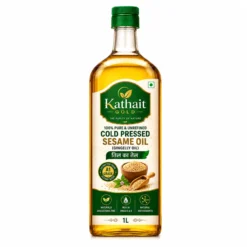 Kathait Gold Cold Pressed Sesame Oil (Gingelly Oil) 1L Bottle – 100% Pure And Unrefined Sesame Oil.